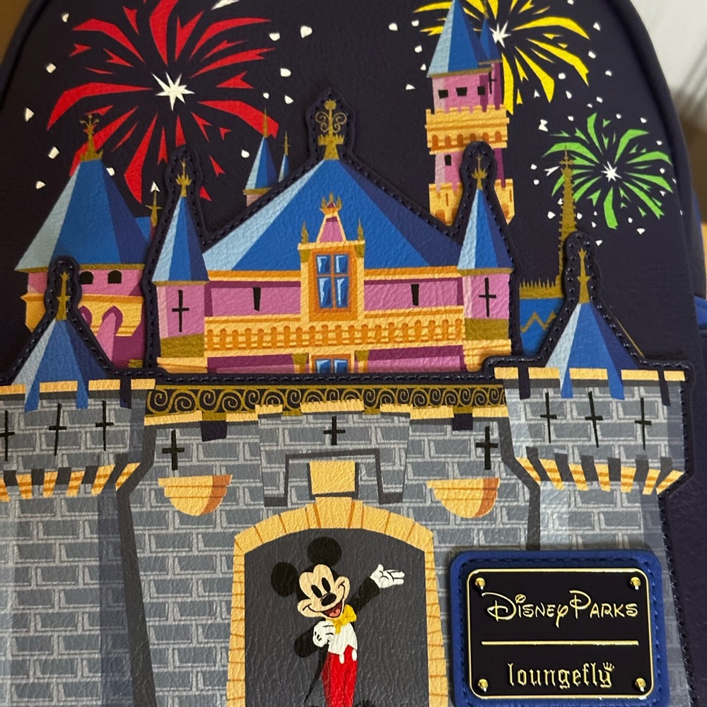 Disneyland Disney Park Loungefly 100 Years Mickey Mouse Cinderella Mini Backpack - Picture 2 of 6